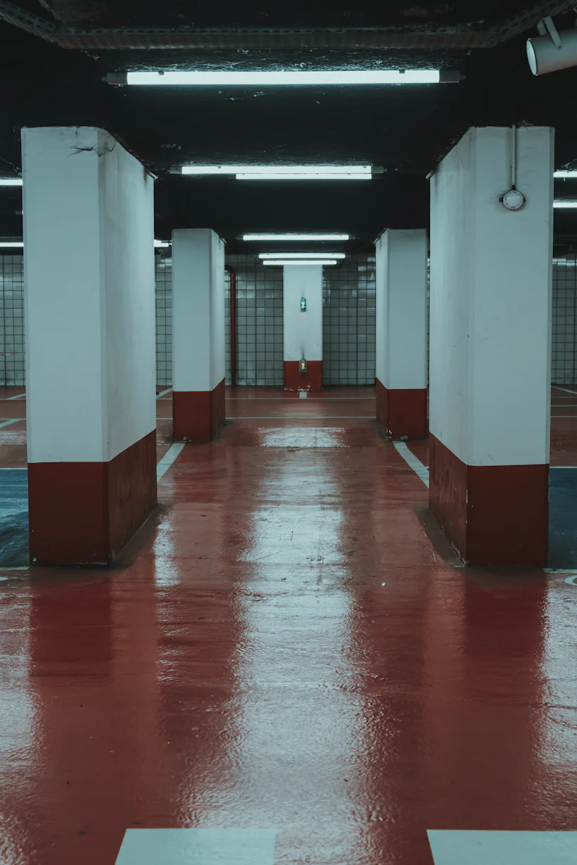 Flake epoxy garage floor after professional coating in Penrith | Ironclad Floor Solutions
